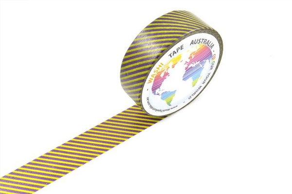 Purple & Yellow Stripes Washi Tape Australia
