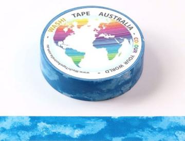 Blue Watercolour border (5m) Washi Tape Australia