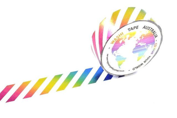 Foil Rainbow Stripes Washi Tape Australia