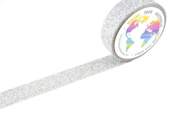 Glitter Coarse Silver (5m) Washi Tape Australia