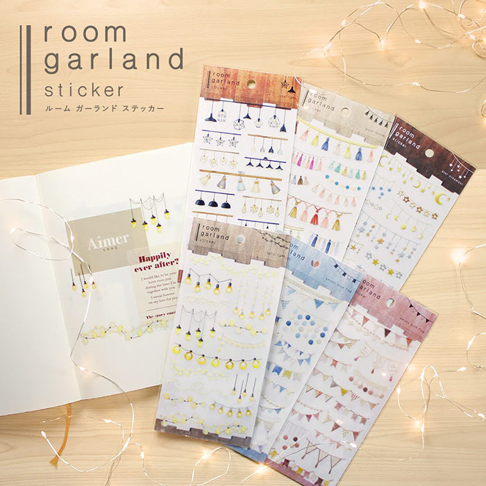 Smoky Pink - Room Garland Series Stickers