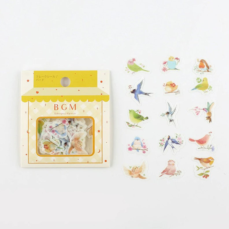Birds  - Flake Stickers