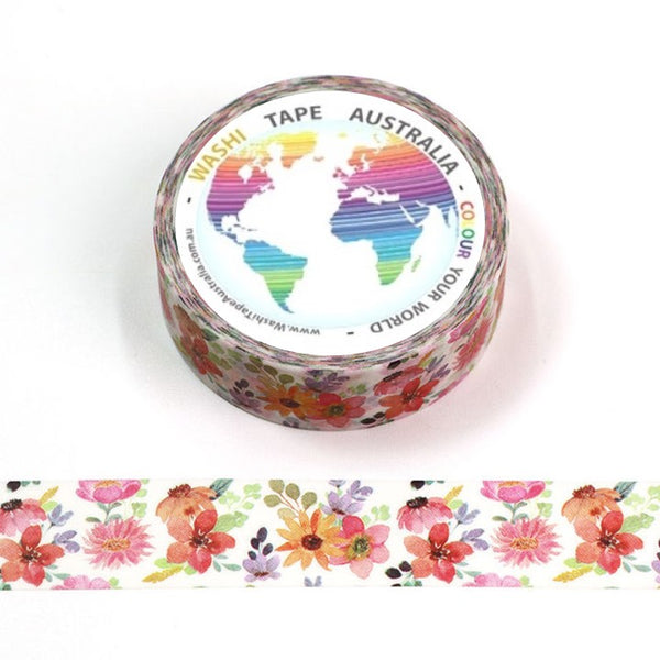 Red Flowers Washi Tape