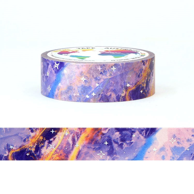 Blue Purple Galaxy - Foil Washi Tape
