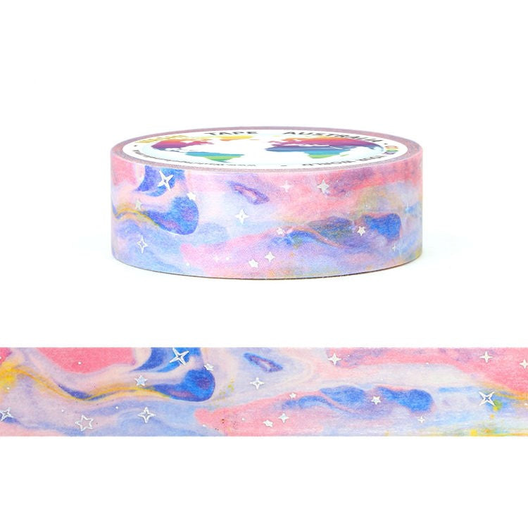 Blue Pink Galaxy - Foil Washi Tape