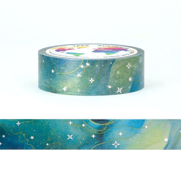 Green Galaxy - Foil Washi Tape