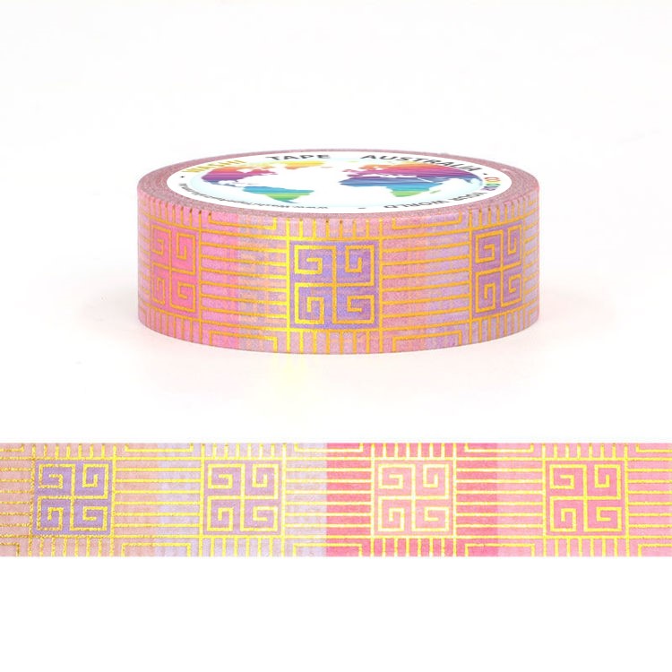 Abstract Pink  - Foil Washi Tape