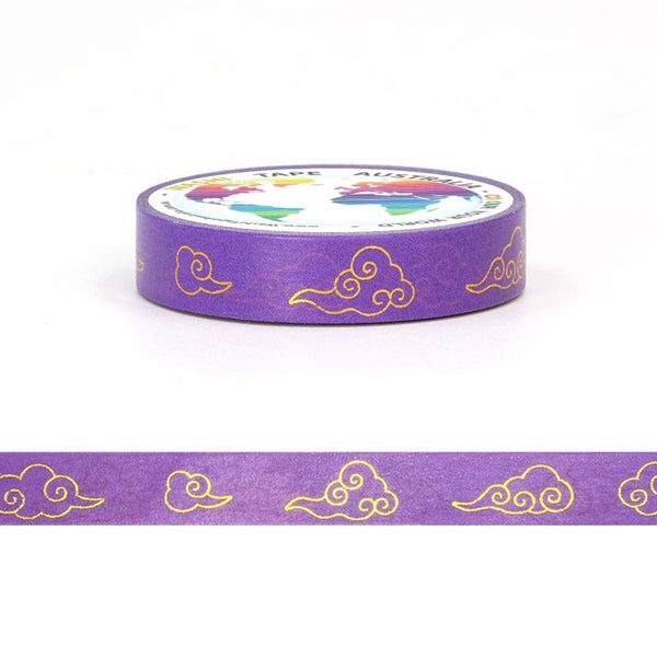 Windy Clouds - Foil Washi Tape (thin 10mm)