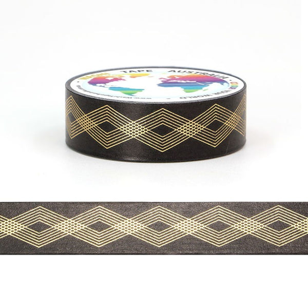 Gold Rhomboid  - Foil Washi Tape (5m)