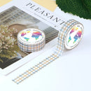 Gold & Grey Grid - Foil Washi Tape (5m)