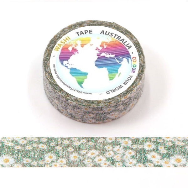 Sparkle Daisy - Glitter Washi Tape (3m)