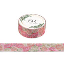 Roses on Pink - foil washi tape