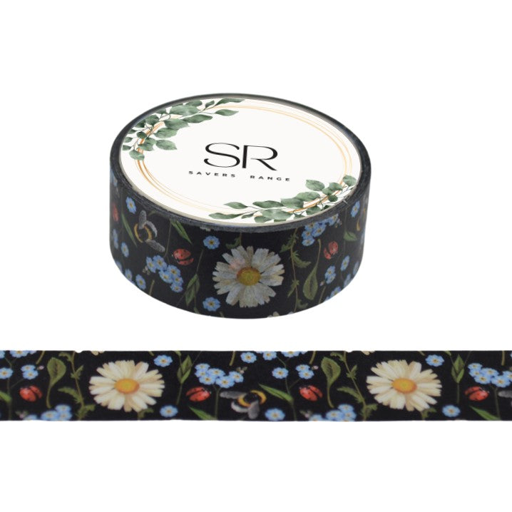 Flowers and Bees  - washi tape