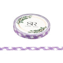 Purple Gingham - Thin washi tape (5mm)