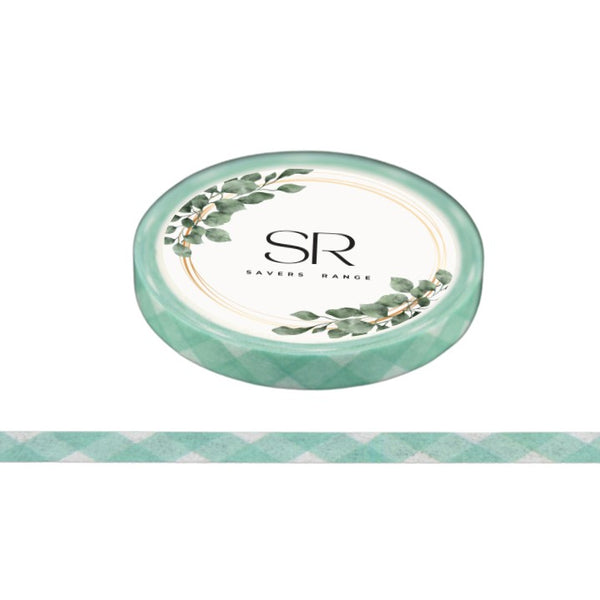 Turquoise Pattern - Thin washi tape (5mm)