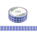Turquoise Grid on Blue - Washi tape