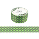 Green & Black Gingham - Wide washi tape (20mm)