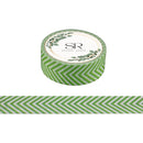 Green & White Arrows - washi tape