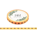 Stars on Orange - Thin washi tape (5mm)