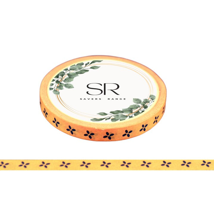 Stars on Orange - Thin washi tape (5mm)