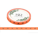 Crosses on Orange - Thin washi tape (5mm)
