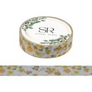 Yellow Flowers - Thin washi tape (10mm)