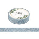 Grey Flowers - Thin washi tape (10mm)