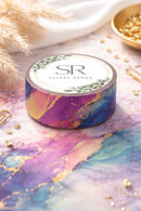 Pink Cream Turquoise Marbling - Washi Tape (3m)