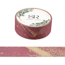 Maroon Cream Marbling - Washi Tape (3m)