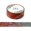 Maroon Turquoise Marbling - Washi Tape (3m)