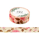 Pink on White Flowers - Washi Tape