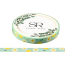 Daisies on Blue - Vintage Series Thin washi tape (5mm)