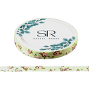 Flowers on Green - Vintage Series Thin washi tape (5mm)