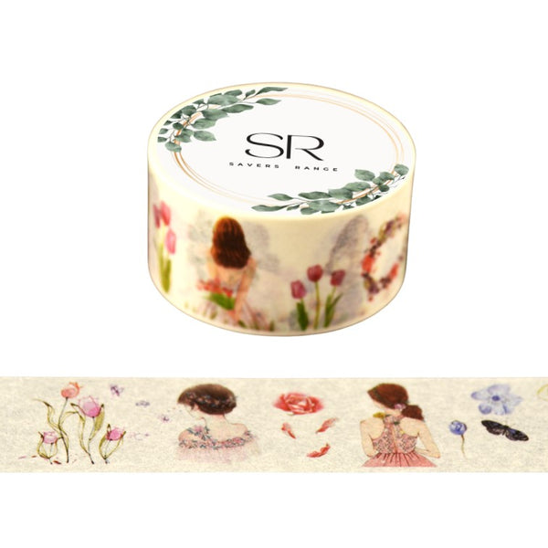 Elegance and Floral - Vintage Series wide Washi Tape (20mm)