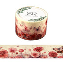 Pink Flowers & Butterflies - Wide washi tape (25mm)
