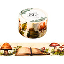 Mushrooms & Books - Wide washi tape (25mm)