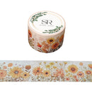 Yellow Flowers - Wide washi tape (25mm)