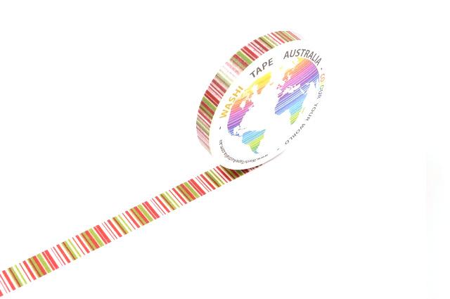 Colourful Pin Stripes (Thin 8mm) Washi Tape Australia