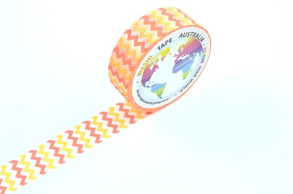 Neon Orange Chevron Washi Tape Australia
