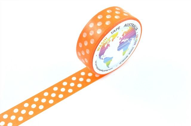 Clear Spots on Orange Washi Tape Australia