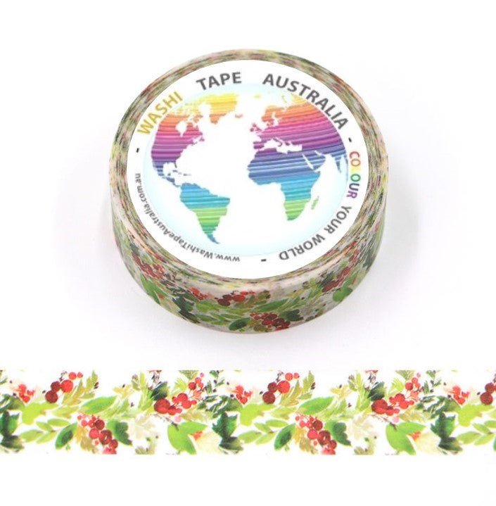 Christmas Holly Bush Washi Tape