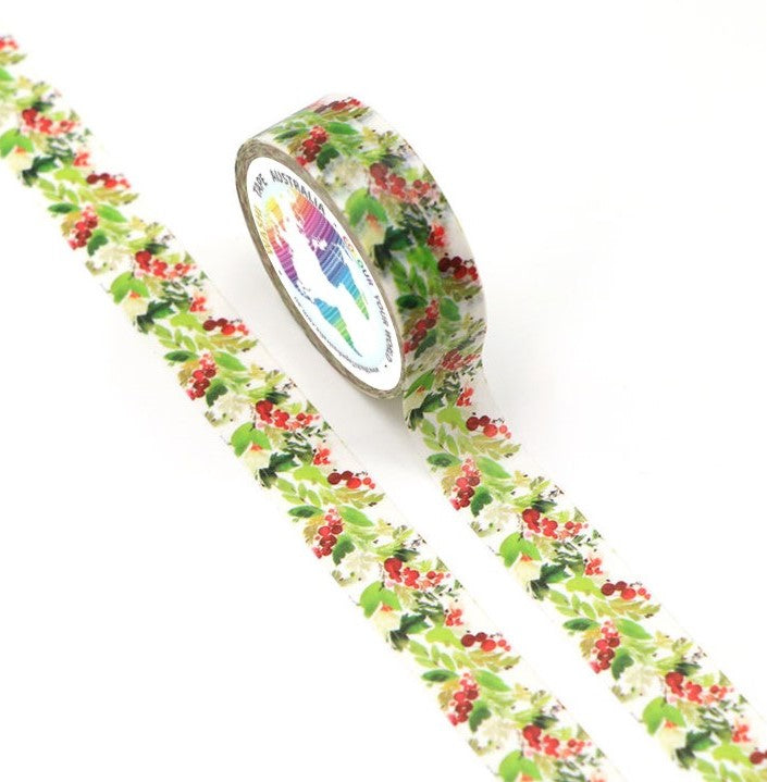 Christmas Holly Bush Washi Tape