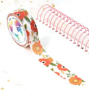 Orange Flowers Washi Tape