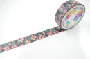 Flowers on black Washi Tape Australia