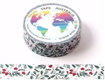 Red berries and leaves Washi Tape Australia