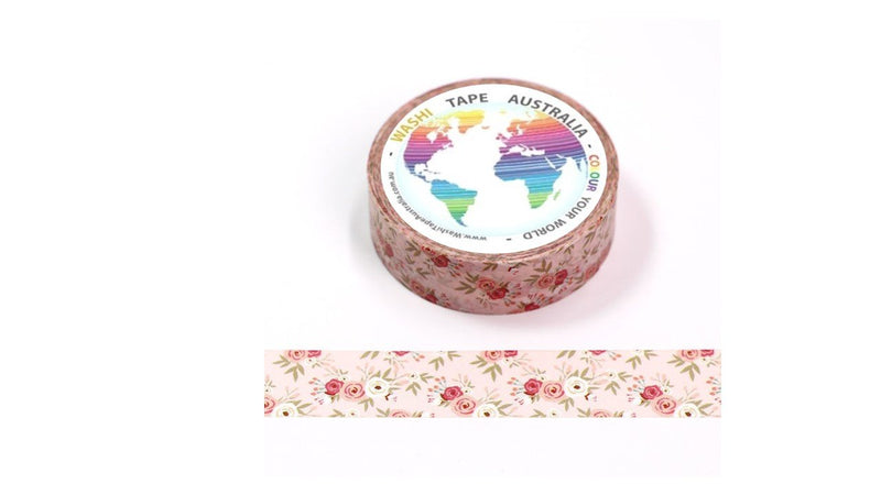 Flowers on Pink Washi Tape Australia