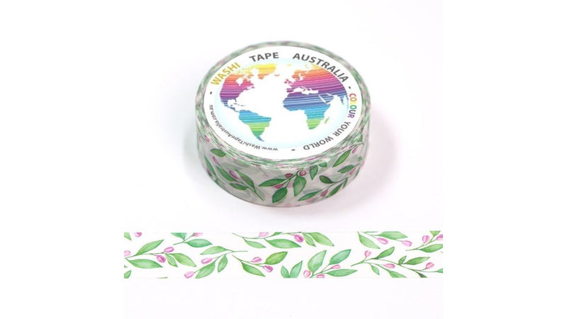 Green Leaves and Red Buds Washi Tape Australia