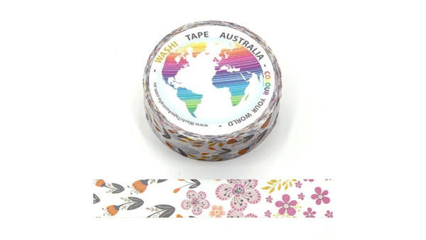 Mauve Flowers (5m) Washi Tape Australia