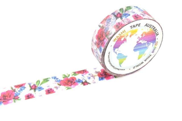 Red Blooms Washi Tape Australia