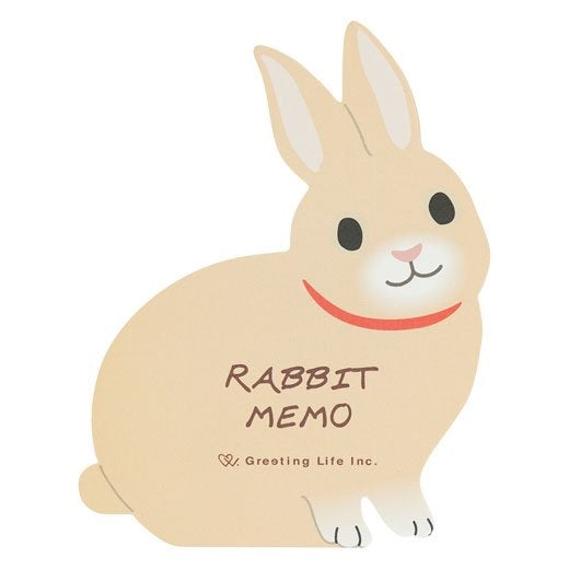 Rabbit Die-cut Memo Pad